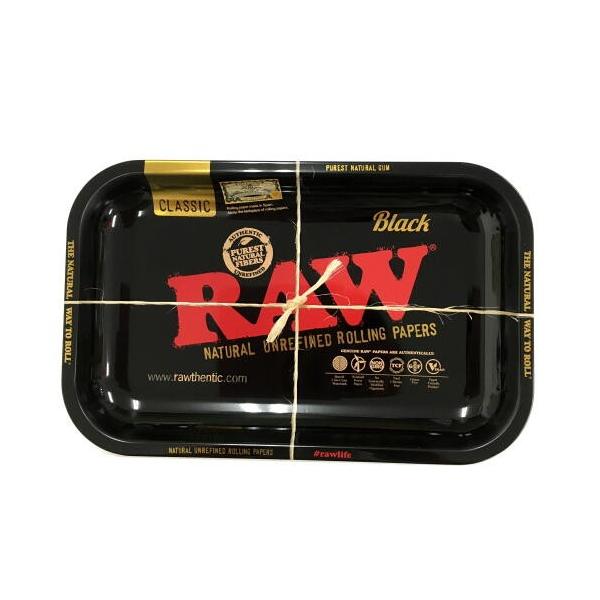 RAW ロー ブラックゴールド メタルトレー スモールサイズ シャグ 喫煙具 ロウ 27.5×17.5センチ メール便250円対応