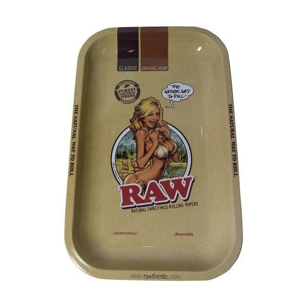 RAW ロー ガール メタルトレー スモールサイズ シャグ 喫煙具 ロウ 27.5×17.5センチ メール便250円対応