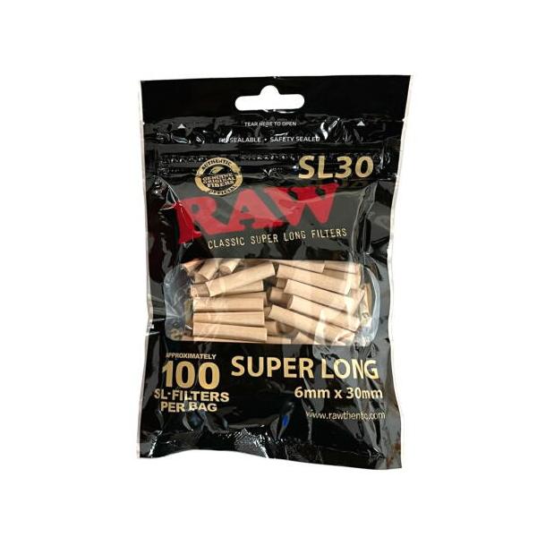 RAW ロー クラシック スーパーロングフィルター  約100個入  喫煙具 手巻きタバコ シャグ ロウ  メール便250円対応