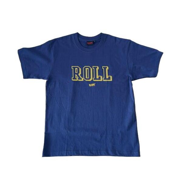 RAW カレッジ ロール Tシャツ インディゴ Lサイズ  ロウ ロー メンズ RAW正規品  【メール便250円可能商品】