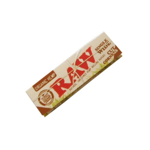 RAW ロー オーガニックヘンプ カットコーナー ローリングペーパー シングル70mm シャグ 喫煙具  手巻き用 メール便250円対応