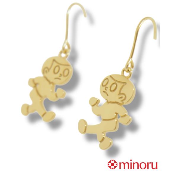 ミノルオリジナル】とび太くん シルバーピアス リバーシブル フック