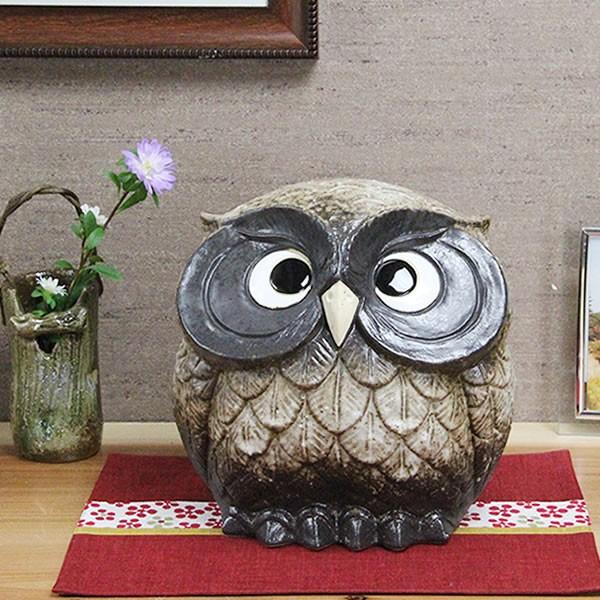 信楽焼 ふくろう 陶器 フクロウ 置物 かわいい おしゃれ ギフト