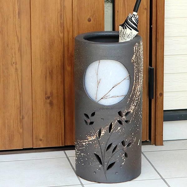 傘立て 陶器 おしゃれ 信楽焼 かさたて 和風 傘入れ モダン 黒 傘立て 陶器 おしゃれ 信楽焼 かさたて 和風 傘入れ モダン 黒