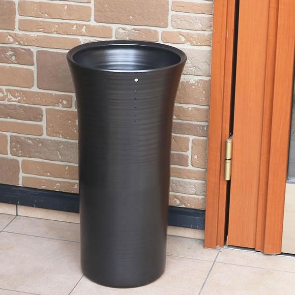 信楽焼傘立て  筒型裾黒 高さ４７cm 傘立て 陶器 23φ×高さ45.5cm 信楽焼 円型 信楽焼き 傘立て陶器 傘立て