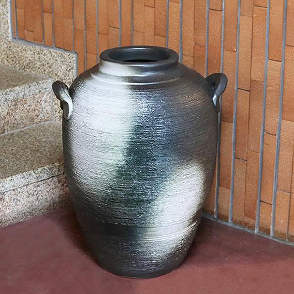 傘立て 陶器 おしゃれ 信楽焼 かさたて 和風 傘入れ モダン 黒 玄関