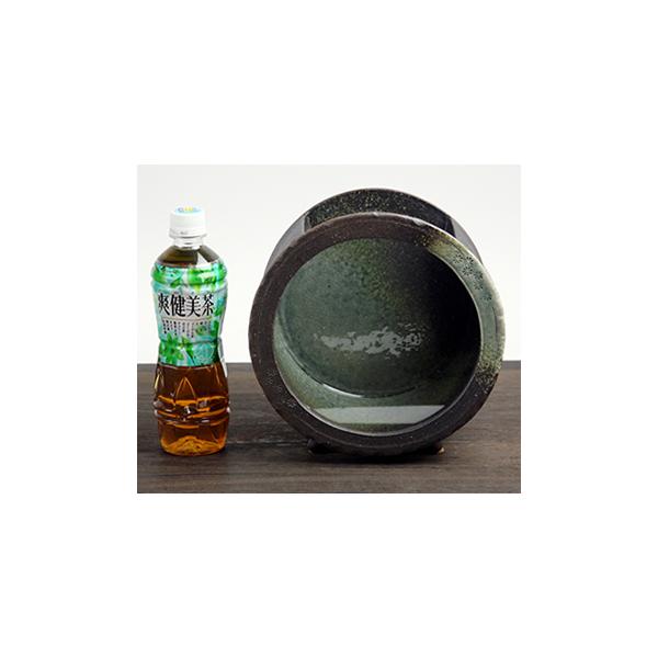 大感謝セール信楽焼陶器水槽丸型茶色陶器ガラス水槽和風インテリアアクアリウム 人気定番