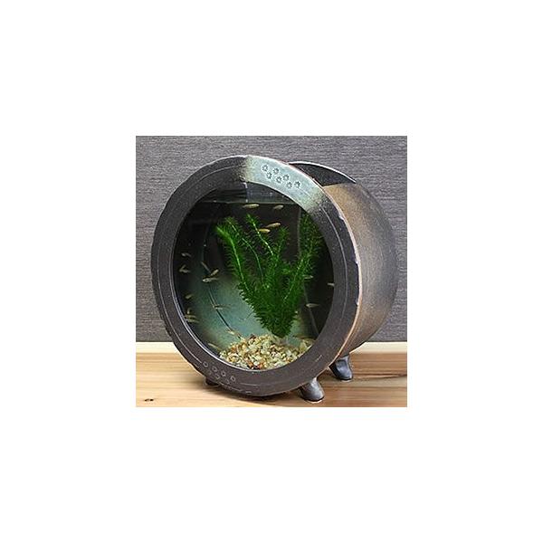 信楽焼 陶器水槽 丸型 茶色 陶器 ガラス 水槽 和風 インテリア アクアリウム su-0182 :su-0182:しがらき - 通販 -  Yahoo!ショッピング