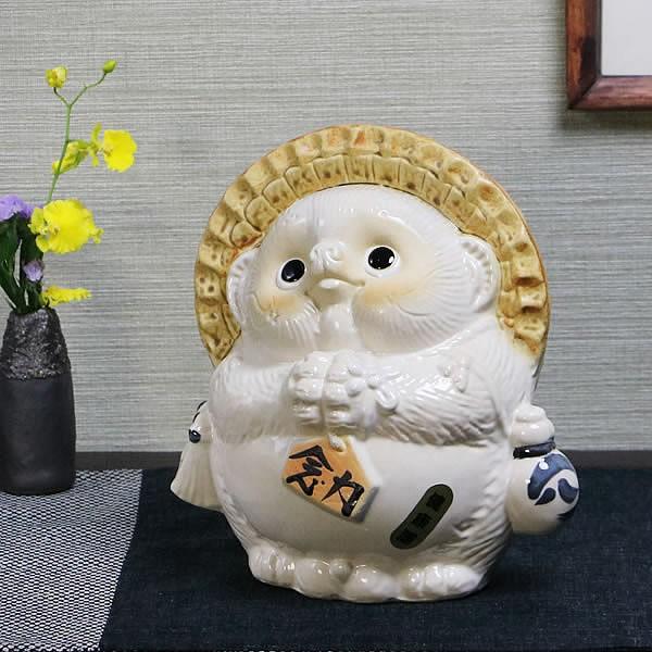 信楽焼 風水狸(白) たぬき タヌキ 開運 縁起物 可愛い 陶器 商売 信楽焼 風水狸(白) たぬき タヌキ 開運 縁起物 可愛い 陶器 商売