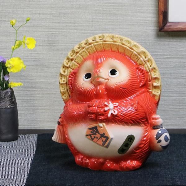 信楽焼 風水狸(赤) たぬき タヌキ 開運 縁起物 可愛い 陶器 商売 信楽焼 風水狸(赤) たぬき タヌキ 開運 縁起物 可愛い 陶器 商売