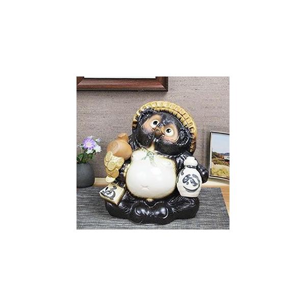 信楽焼 8号こづち持ち狸 たぬき 狸 開運 縁起物 可愛い 陶器 商売繁盛