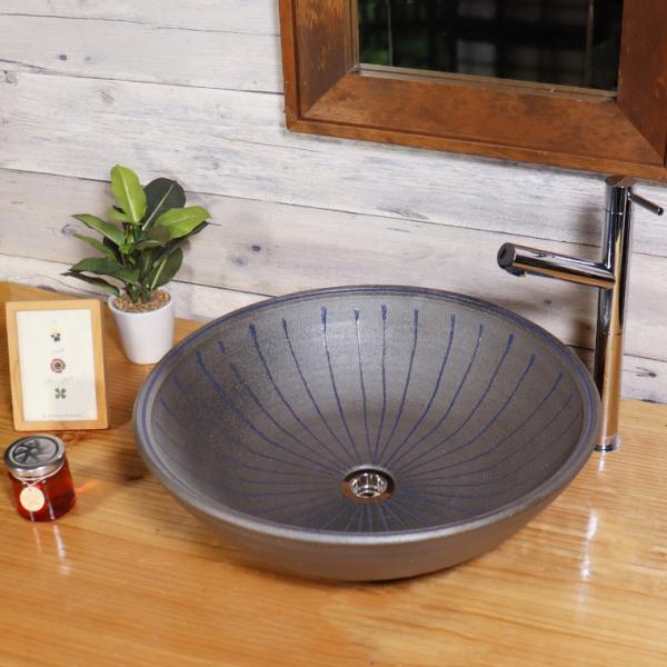 手洗い洗面器受け台信楽焼 信楽焼 手洗い鉢 洗面ボウル 洗面ボール 陶器 手洗い器 洗面台