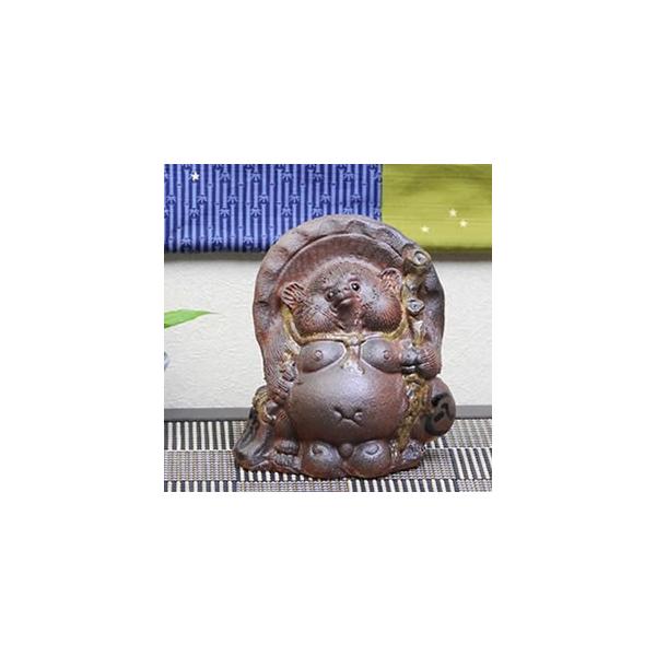 信楽焼 6号ひねり狸 たぬき タヌキ 古狸庵 開運 縁起物 可愛い 陶器