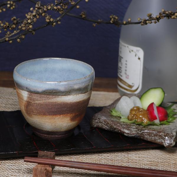 信楽焼 焼酎カップ 290ml（満水時） 焼酎グラス おしゃれ ビアカップ ビアグラス  祇園 焼酎カップ w416-02