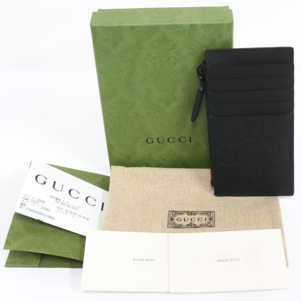 GUCCI グッチ ケース カードケース GG グッチ ラバーエフェクト ジップカードケース(771314) : 鴫原