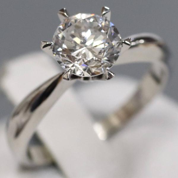 pt900 ダイヤ リング 1粒 10号か11号 透かし リング 指輪 10号 Pt900プラチナ ダイヤモンド 0.32ct