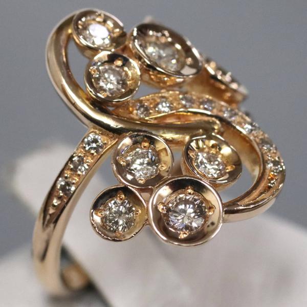 K18PGダイヤモンドリング D0.75 6.0g #11 ピンクゴールド 11号 : 鴫原