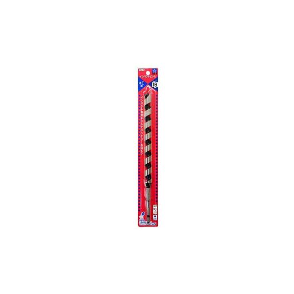 木工用インパクトビット　16.0mm(ロング7L-160)【インパクトドライバ対応・六角軸・穴あけ】