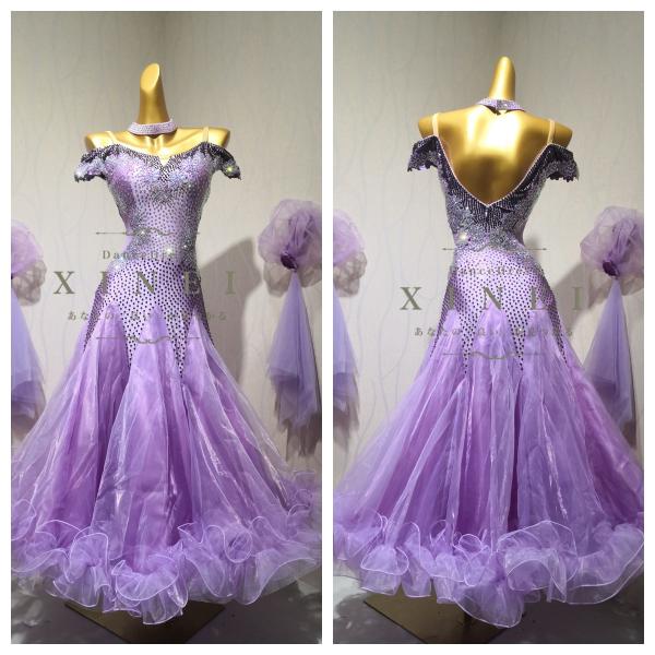 社交ダンスドレス ラテンドレス モダンドレス ロングスカート ダンス