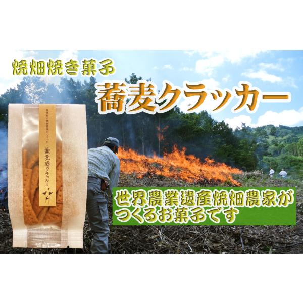 商品名　　焼畑農家がつくった　そば粉クラッカー原材料名　蕎麦粉（宮崎県椎葉村産）全粒粉、薄力粉　　　　　菜種油、自然海塩内容量　　40ｇ保存方法　直射日光・高温多湿を避けて保存賞味期限　60日製造者　　焼畑蕎麦苦楽部　　　宮崎県東臼杵郡椎葉...