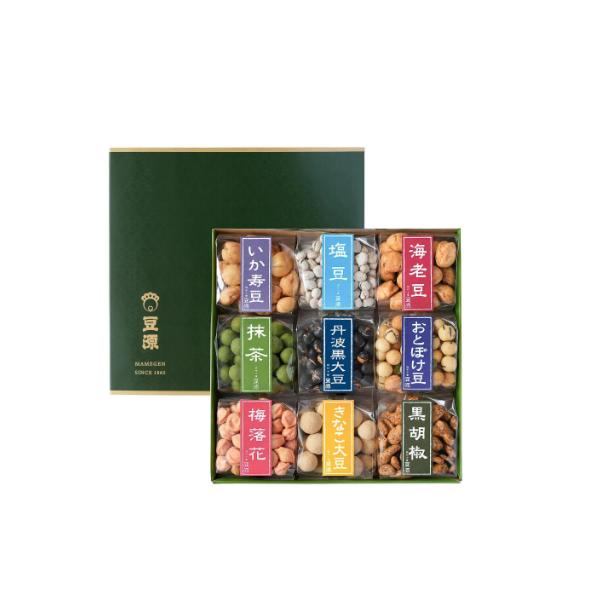 豆源 風味一流 9袋入り 詰合せ 豆菓子 和菓子 ギフト 手土産 : シカ