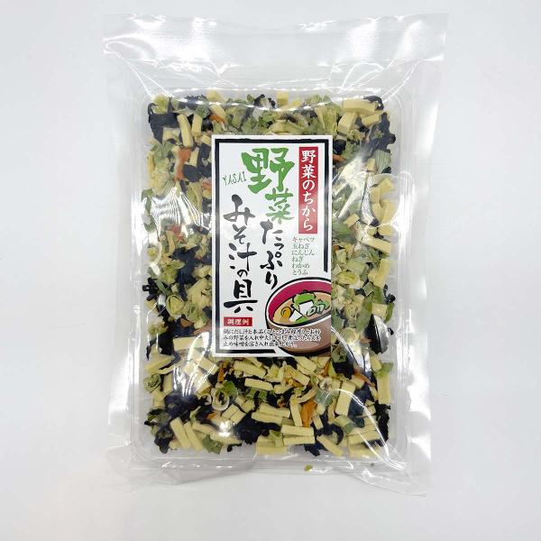 ■商品情報・商品名： 野菜たっぷりみそ汁の具・内容量：95g・原材料：凍り豆腐(大豆を含む)(分別生産流通管理済み)(国内製造)、乾燥わかめ、乾燥キャベツ(キャベツ、ぶどう糖)、乾燥玉ねぎ、乾燥にんじん(にんじん、ぶどう糖)、乾燥ネギ/炭酸...