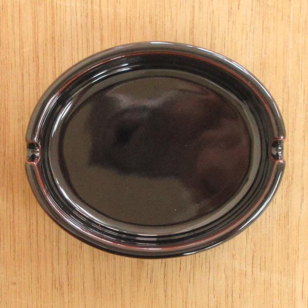 灰皿卓上天目楕円灰皿業務用陶器21y807-09-235陶器の黒いオーバルの灰皿です| JChere日本雅虎代购
