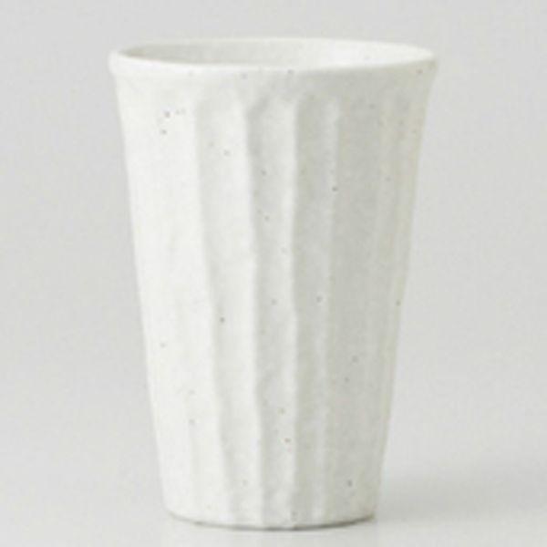フリーカップ しのぎ 白 おしゃれ 陶器 アイスコーヒー 業務用 美濃焼 9b276 23 3b305 15 四季彩 陶器online 通販 Yahoo ショッピング