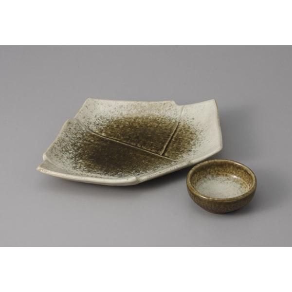結び皿陶磁器小皿4枚セット朱金 313778set.jpg