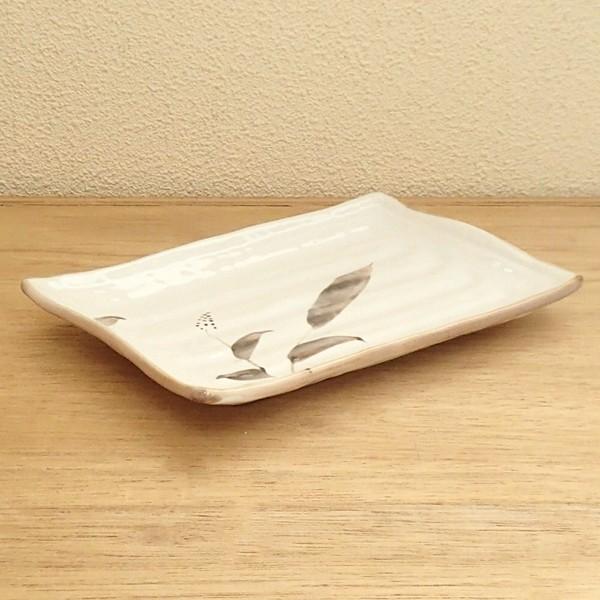 皿 焼物皿 志野芦6.0長角皿 17.5cm おしゃれ 和食器 業務用 美濃焼