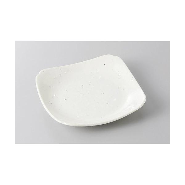 皿 粉引斑点5.0角皿 14cm おしゃれ 和食器 業務用 美濃焼 24a301-41