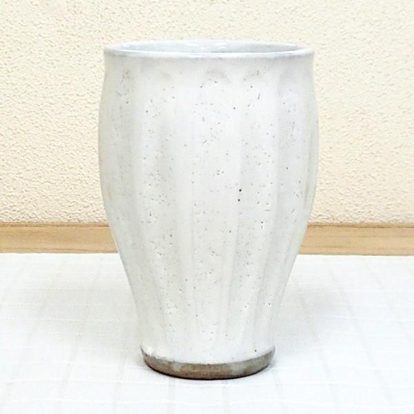 ビールカップ 粉引削ぎゴブレット 陶器 業務用 美濃焼