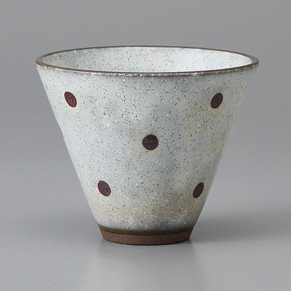 陶器 湯のみ 湯呑み 湯飲み 湯のみ茶碗 長湯呑み サビ水玉グレープチカップ 土物