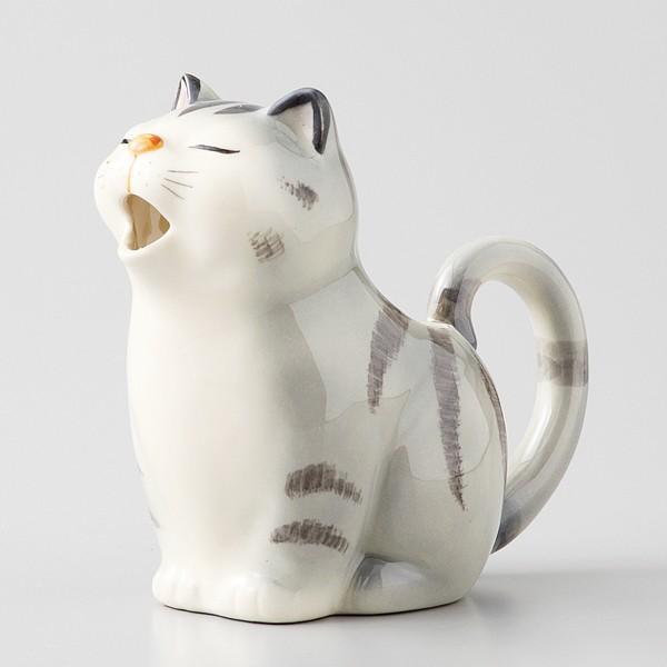 猫 クリーマー グレー サバトラ白猫 箱入り ギフト プレゼント 瀬戸焼 日本製 151 3 6a57 60 四季彩 陶器online 通販 Yahoo ショッピング