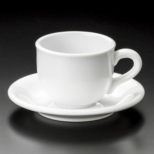 コーヒーカップソーサー 白磁NVアメリカン碗皿 カフェ 食器 業務用  22d71472-409