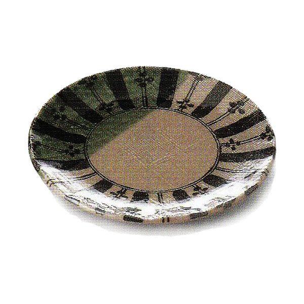 皿 小皿 丸皿 布目織部十草 平3.5皿 12cm おしゃれ 和食器 業務用 美濃