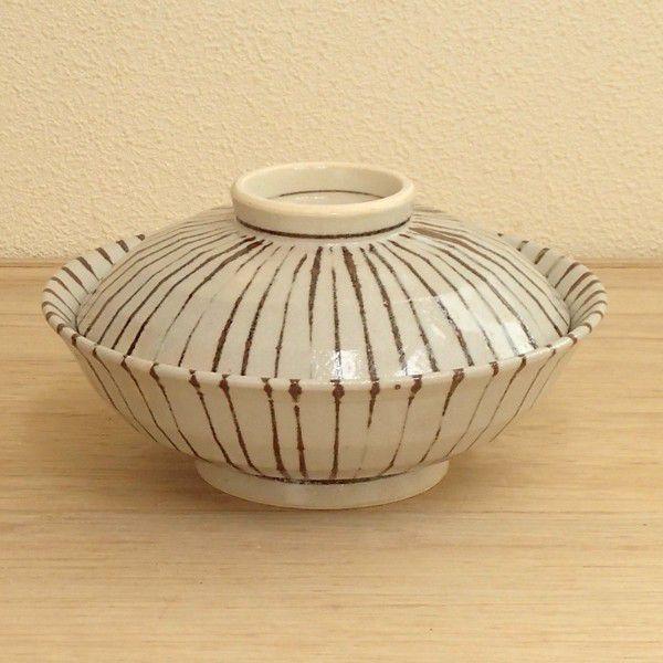 蓋つき煮物椀 麦わら手 おしゃれ 和食器 業務用 美濃焼 23b284 蓋つき煮物椀 麦わら手 おしゃれ 和食器 業務用 美濃焼 23b284