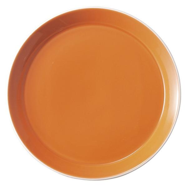 グラススタジオ　秋にピッタリの色　オレンジ色の円形皿 8枚セット グラススタジオ 秋にピッタリの色 オレンジ色の円形皿 8枚セット ≪