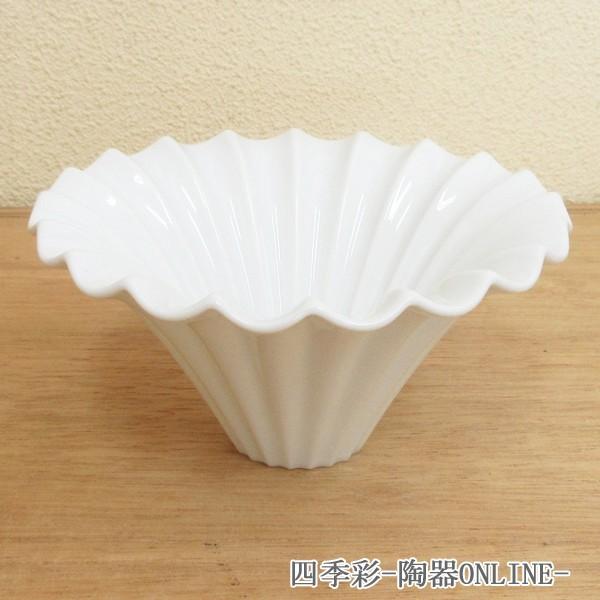 コーヒードリッパー 白 フレア 陶器 おしゃれ 洋食器 業務用 美濃焼 K 四季彩 陶器online 通販 Yahoo ショッピング