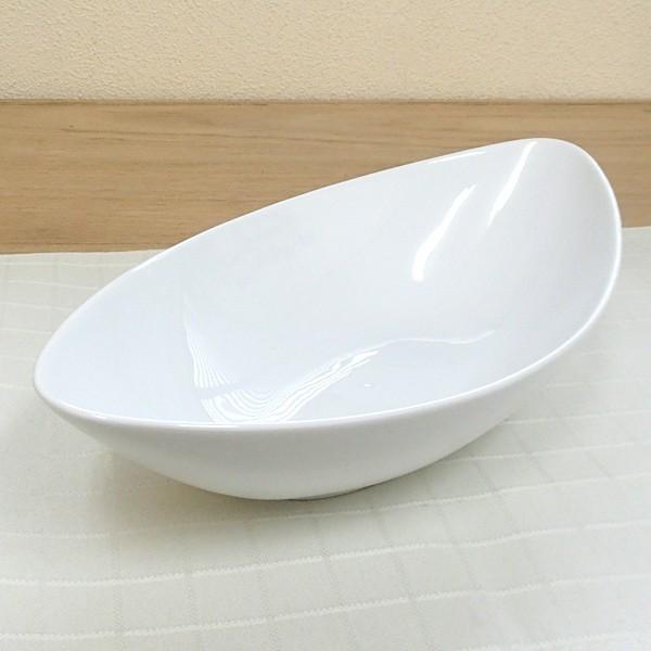 パスタ皿 カレー皿 カヌーベーカー 30cm 楕円皿 マーレ おしゃれ 白磁 美濃焼 k17000080