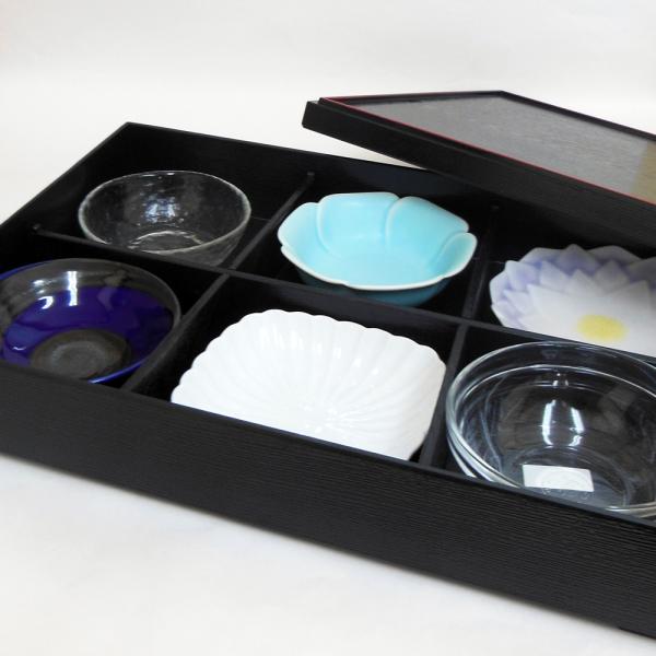 松花堂弁当箱 風 6つ仕切り箱 小鉢6個セット おしゃれ 業務用 和食