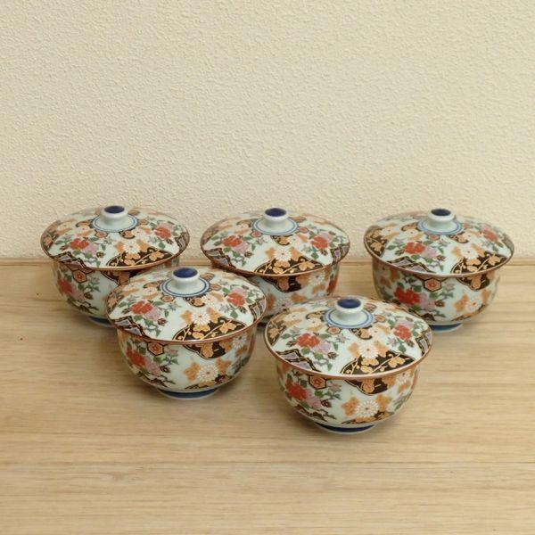 湯飲み 蓋付き湯呑み茶碗 5客セット 亀甲岩牡丹 湯呑み おしゃれ 湯飲み 蓋付き湯呑み茶碗 5客セット 亀甲岩牡丹 湯呑み おしゃれ