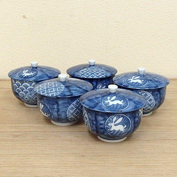 湯飲み 蓋付き湯呑み茶碗 5客セット 京祥瑞うさぎ 湯呑み 湯飲み 蓋付き湯呑み茶碗 5客セット 京祥瑞うさぎ 湯呑み
