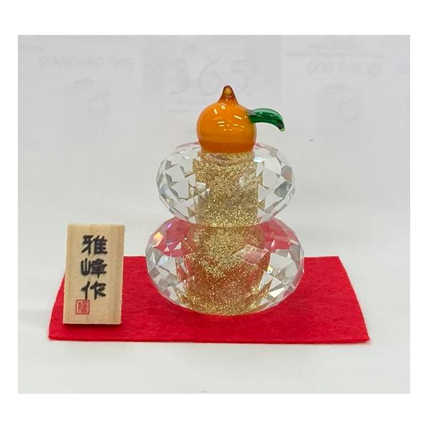 聖地！高級チベット香❗️お金お金お金の神❗️豪華特典あり！ N60 クリスタル鏡餅 雅峰作 手造りガラス 鏡餅 迎春 新年 : おぶつだん