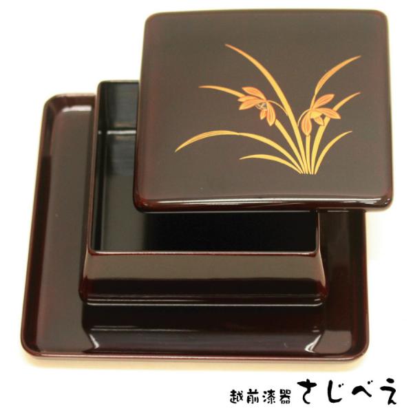 蒔絵 小蓋 2枚 一対 [B23647] 黒塗 花柄 漆器 漆芸 茶道具 菓子器 蒔絵 小蓋 2枚 一対 [B23647] 黒塗 花柄 漆器 漆芸 茶道具 菓子器