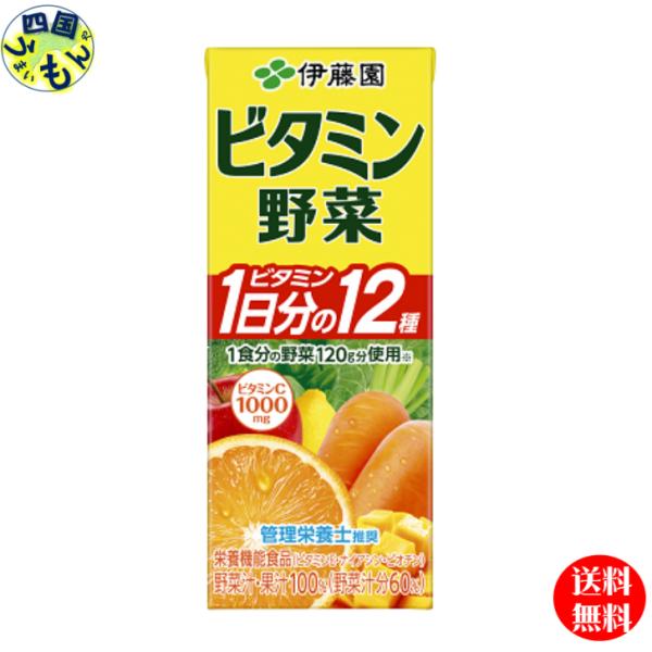 【2ケースセット】　伊藤園　 ビタミン野菜 　200ml紙パック×24本入 ２ケース