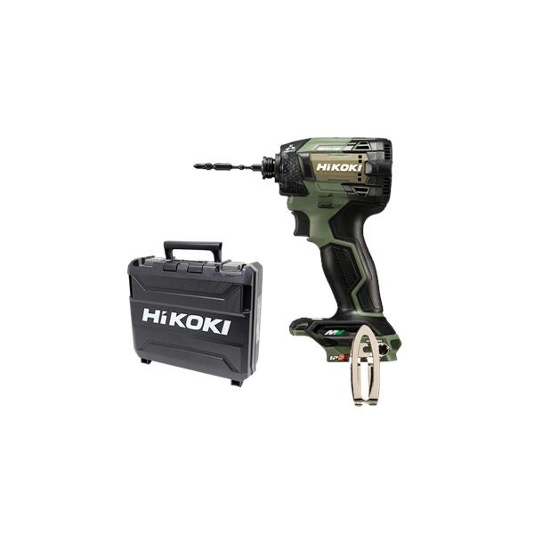 【ケース付】HiKOKI[ハイコーキ] 本体＋ケース マルチボルト36V コードレスインパクトドライバ WH36DD(NNG) フォレストグリーン セットバラシ品