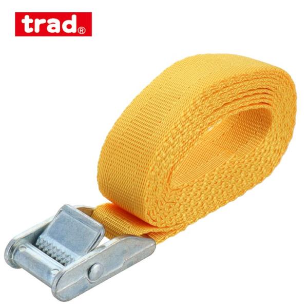 <特長>●ベルト式だから、結束固定するものを傷つけにくい！<仕様>ベルト長さ 2mベルト幅 25mm耐荷重 80kg破断強度 400kg<材質>●ベルト：ポリエステル●バックル：亜鉛合金<用途&gt...