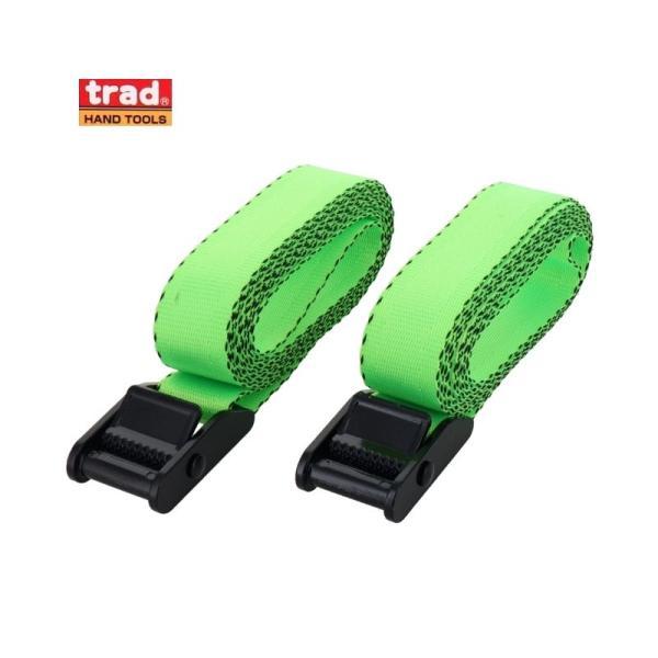 <特徴>ベルト式だから、結束固定するものを傷つけにくい！<仕様>ベルト長さ：2ｍベルト幅：25mm耐荷重：80kg破断強度：400kgベルト：ポリエステルバックル：亜鉛合金<用途>軽量物の荷締めに家庭内や...