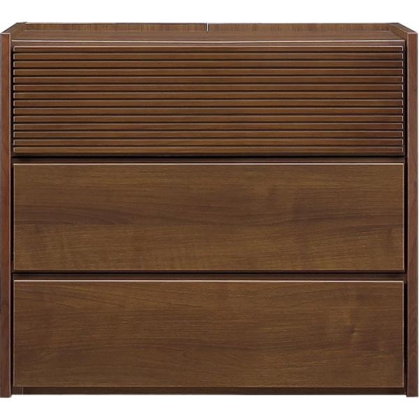 【サイズ】幅80cm ×奥行32cm ×高さ71cm【材質】ウォールナット突板【カラー】5Y)WN◆前板がオシャレな伸長式収納◆奥行が32cmのスマートタイプのため、場所をとりません。◆伸長式なので、お部屋に合わせてレイアウトできます。◆伸...